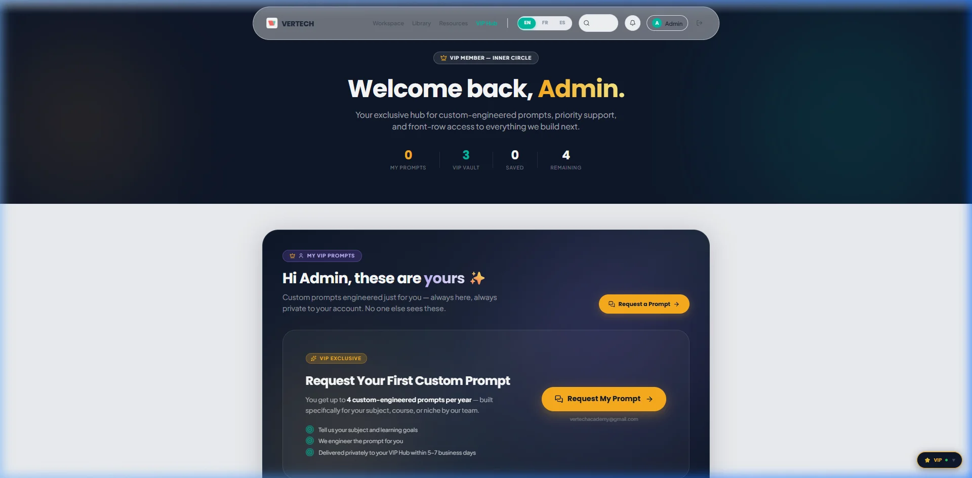 Vertech Academy VIP Hub