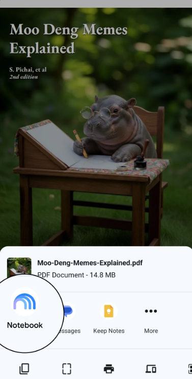 NotebookLM Moo Deng Memes