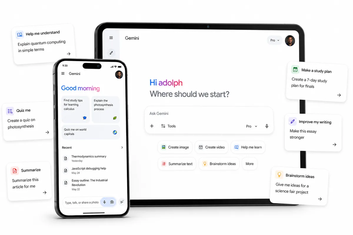 Gemini AI interface