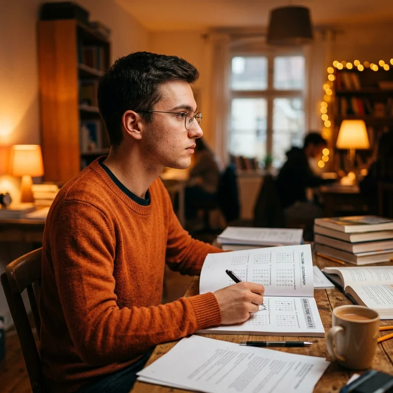 Estudiante teniendo un momento de revelación o comprensión